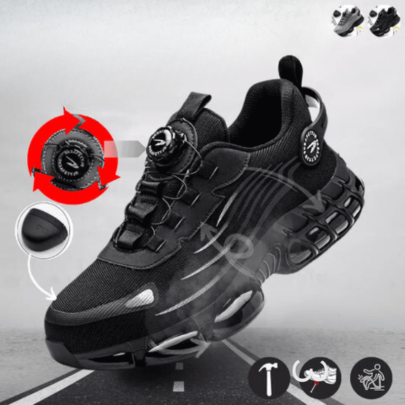 Henner Z90 Sikkerhedssko ultralette og slidstærke med roterende spænde og ståltå