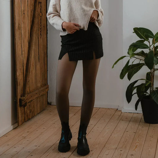 De transparante fleece panty